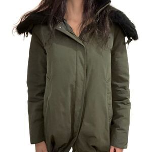 Moncler down Jacket with fur trim collar size XS